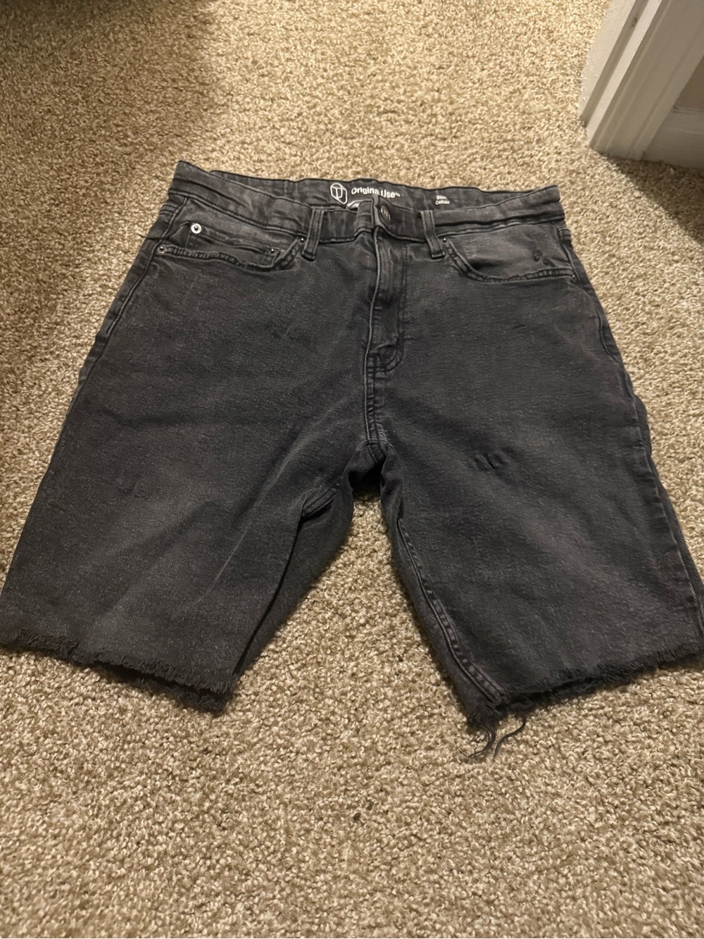 Original Use Black Cutoff Denim Shorts